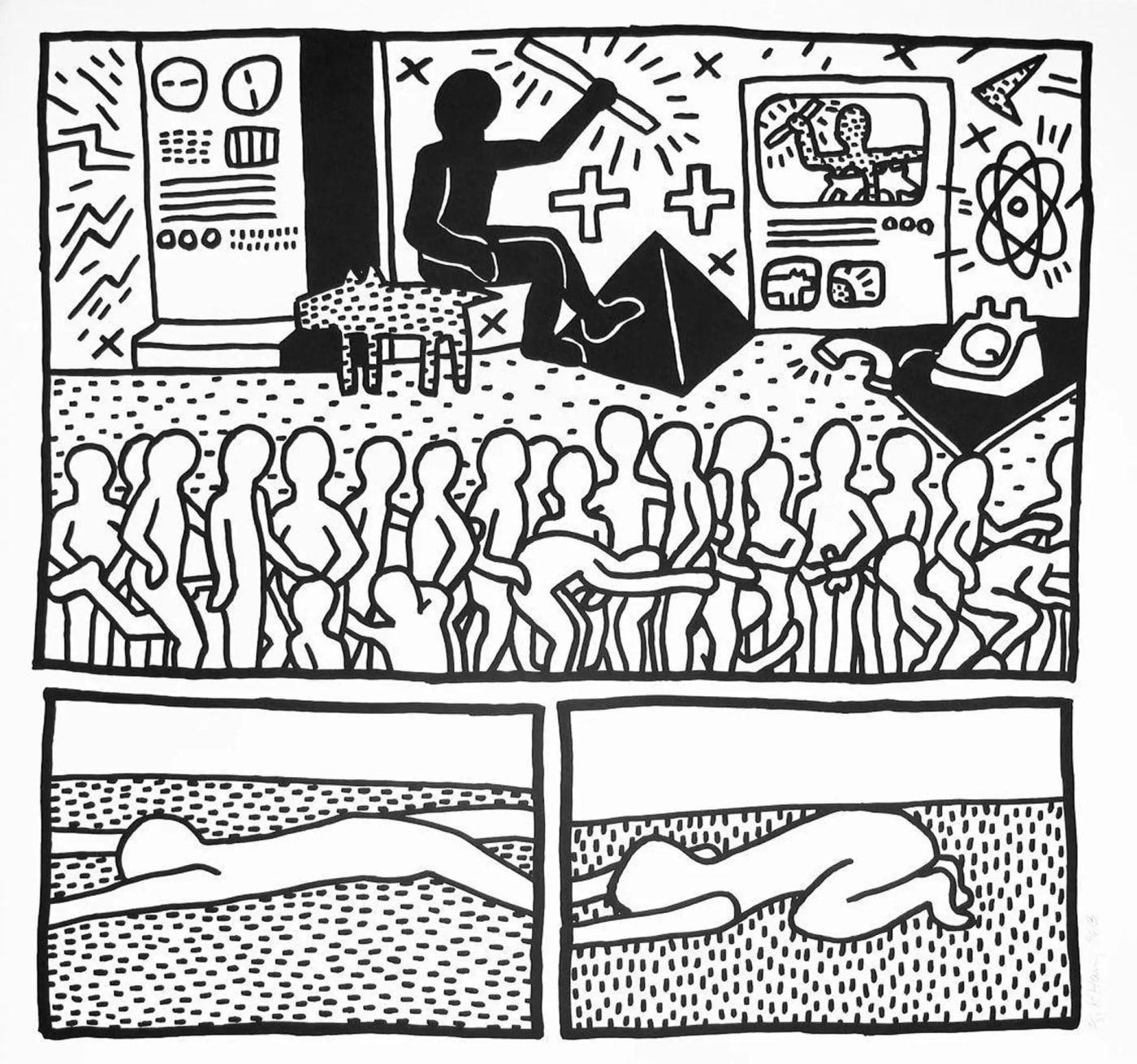 Keith Haring, Blueprint Drawing 15 (Littmann PP. 182), 1990