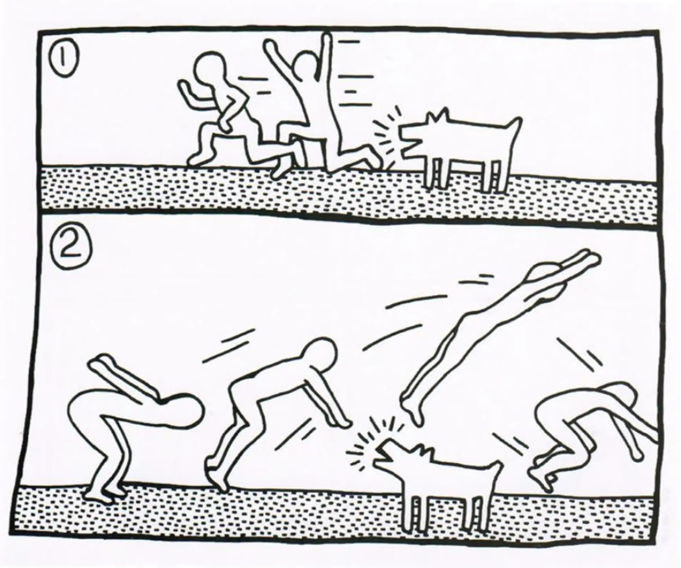 Keith Haring, Blueprint Drawing 12 (Littmann PP. 181) , 1990