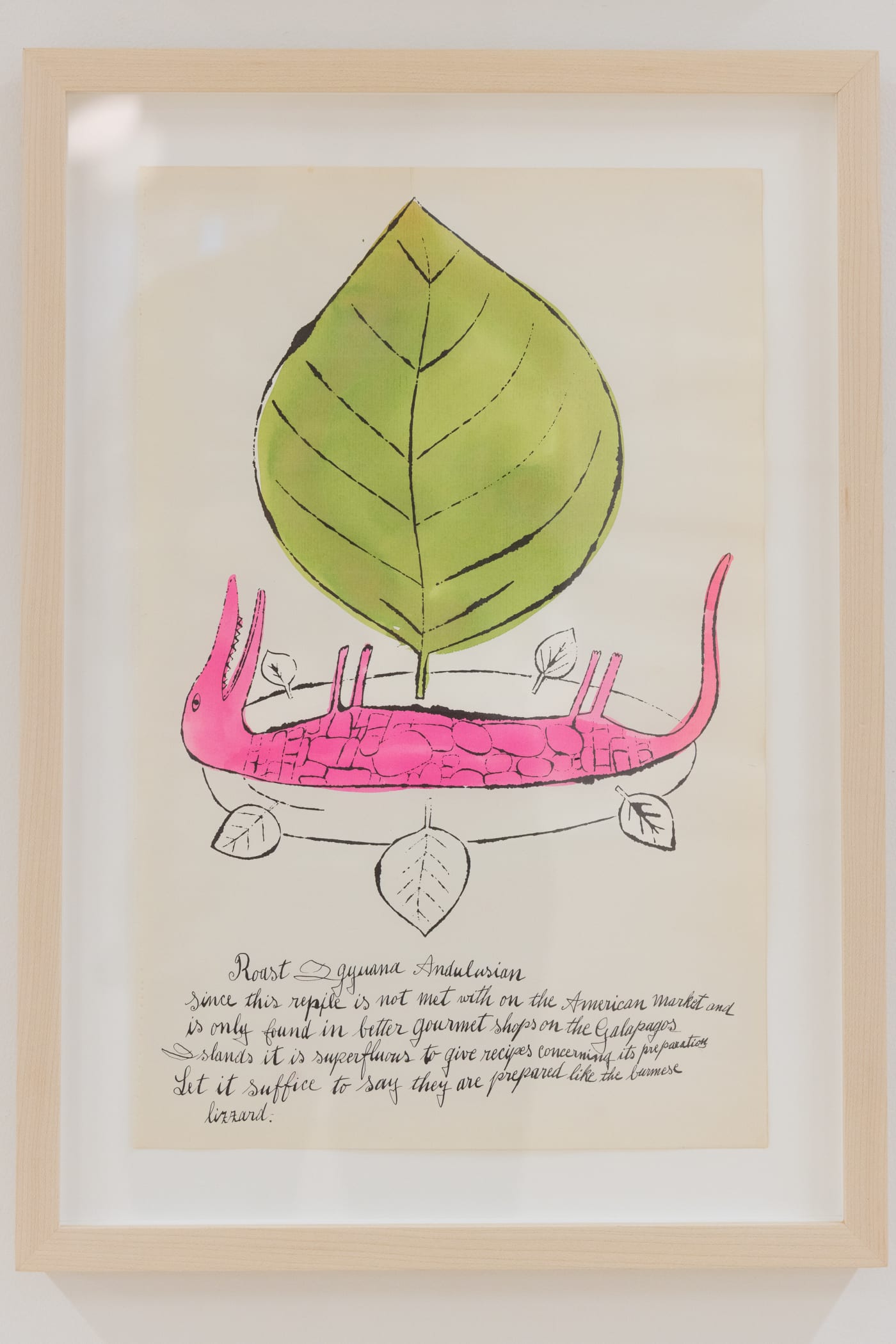 Andy Warhol, Roast Iguana Adulusion F.S. IV 136A, from Wild Raspberries, 1959