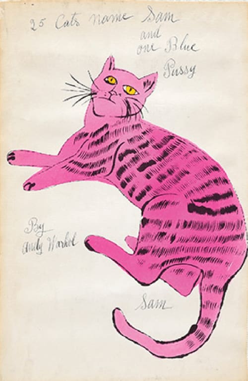 Andy Warhol, Cover, from 25 Cats Named Sam, ca . 1954