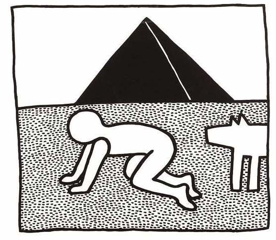 Keith Haring, Blueprint Drawing 17 (Littmann PP. 183) , 1990