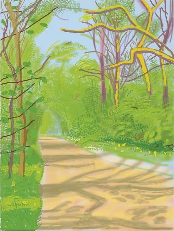 David Hockney, April 25th, The Arrival of Spring in Woldgate, East Yorkshire, 2011