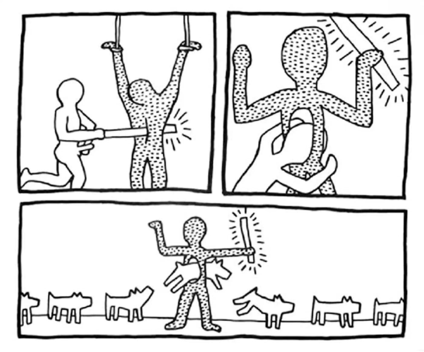 Keith Haring, Blueprint Drawing 9 (Littmann PP. 179) , 1990