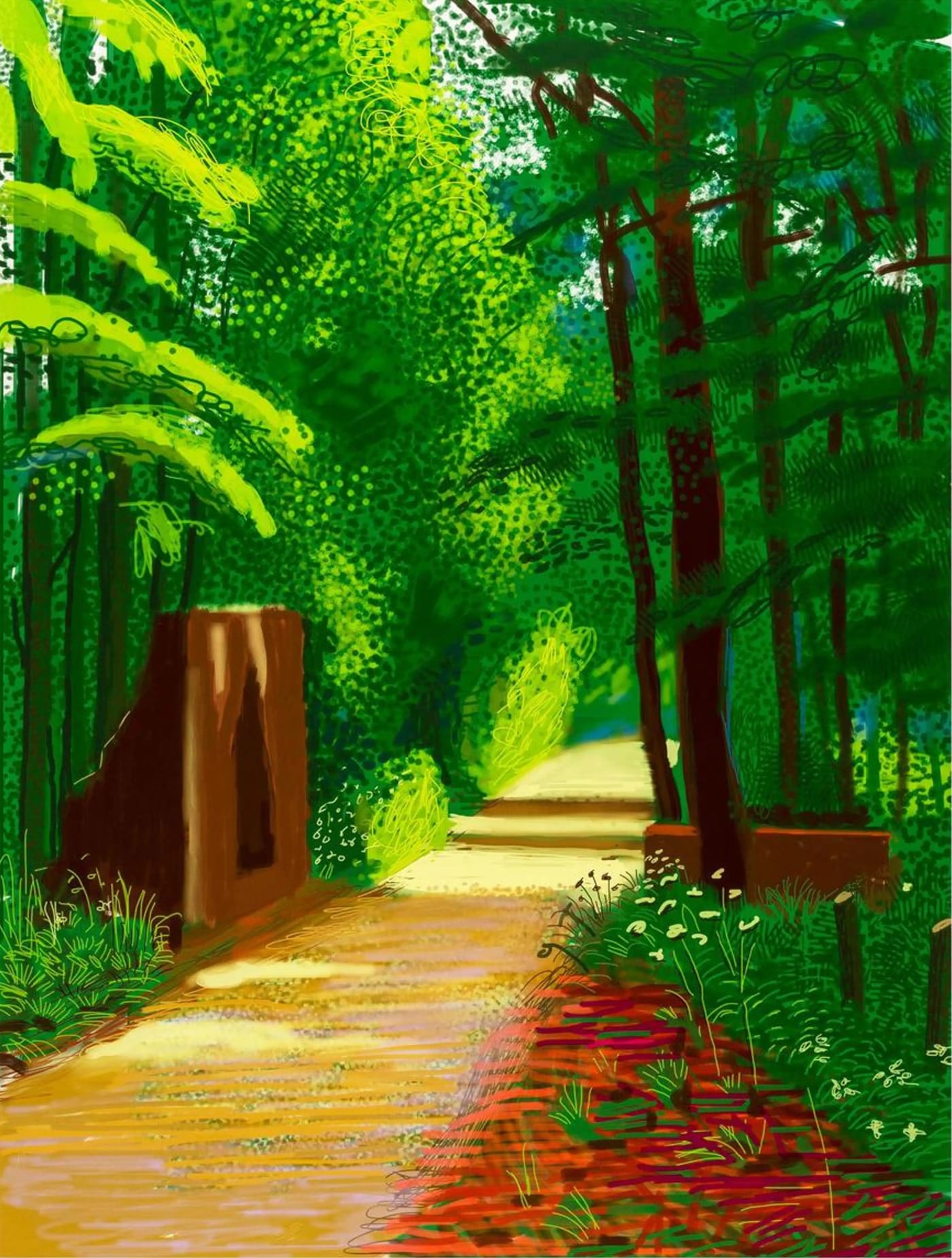 David Hockney, June 2nd, The Arrival of Spring in Woldgate, East Yorkshire, 2011