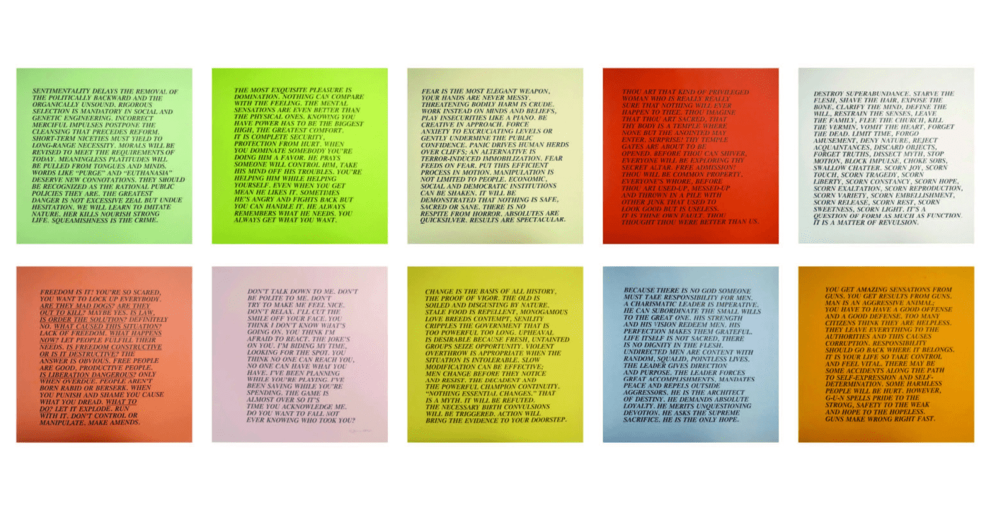 Jenny Holzer, Inflammatory Essays I, 1982