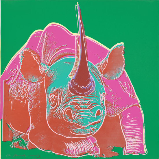 Andy Warhol, Black Rhinoceros, from Endangered Species (F.S. 301), 1983