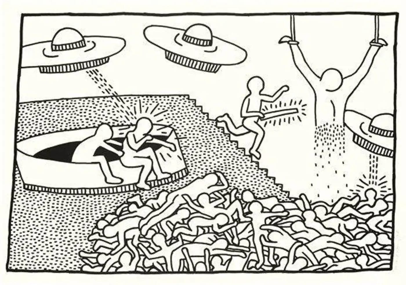 Keith Haring, Blueprint Drawing 2 (Littmann PP. 176) , 1990
