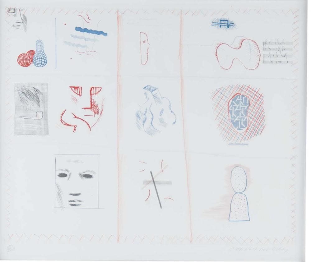 David Hockney, Franco-American Mail, 1976-77