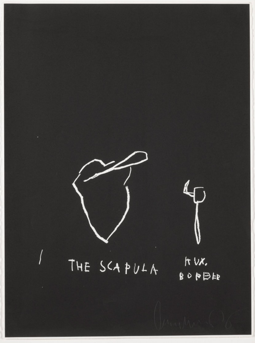 Jean-Michel Basquiat, The Scapula, from Anatomy , 1982