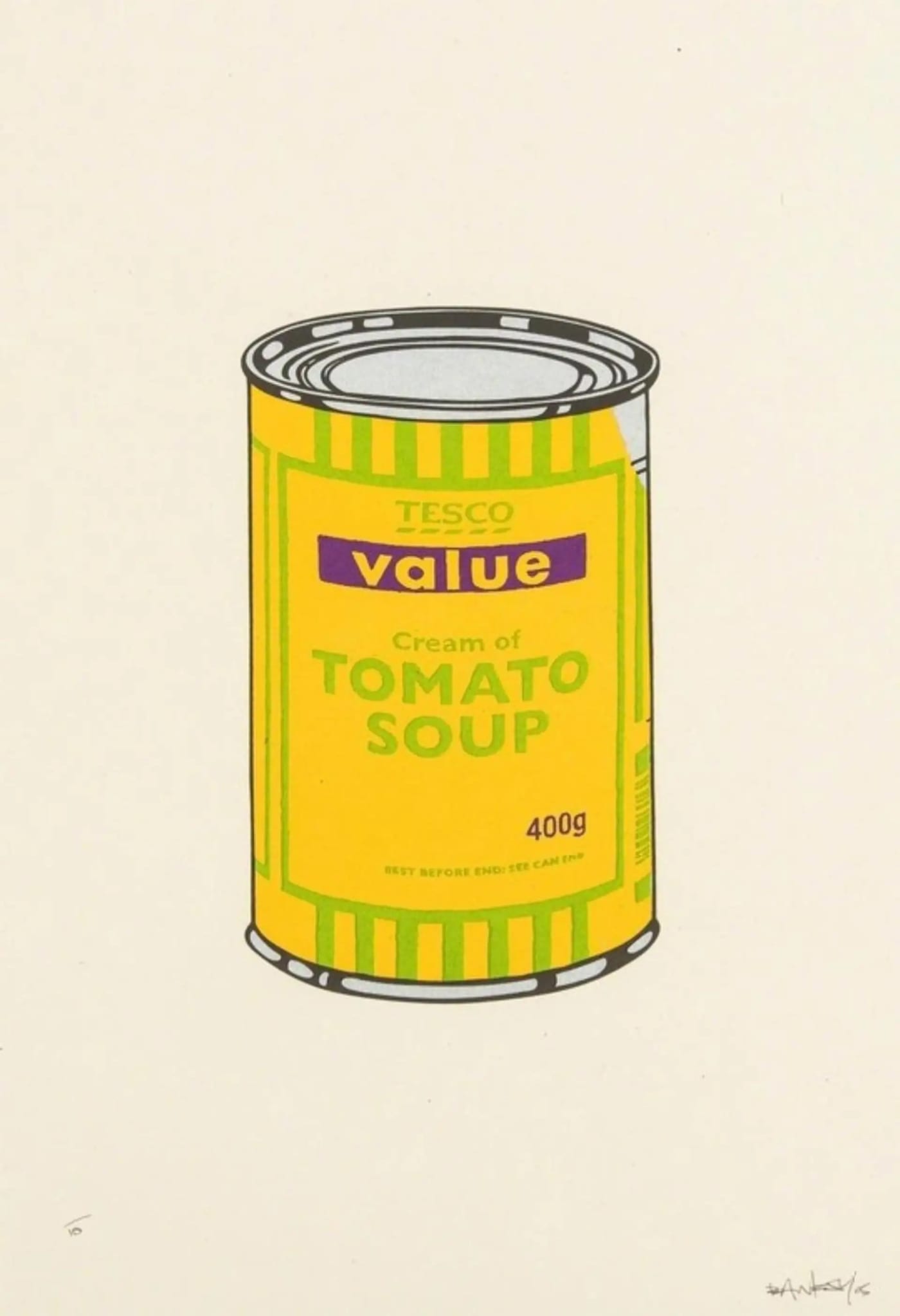 Banksy, Soup Can (Banana, Lime, Purple) (Signed) , 2005