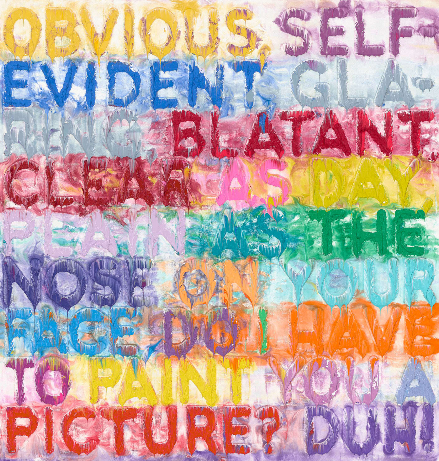 Mel Bochner, Obvious, 2022