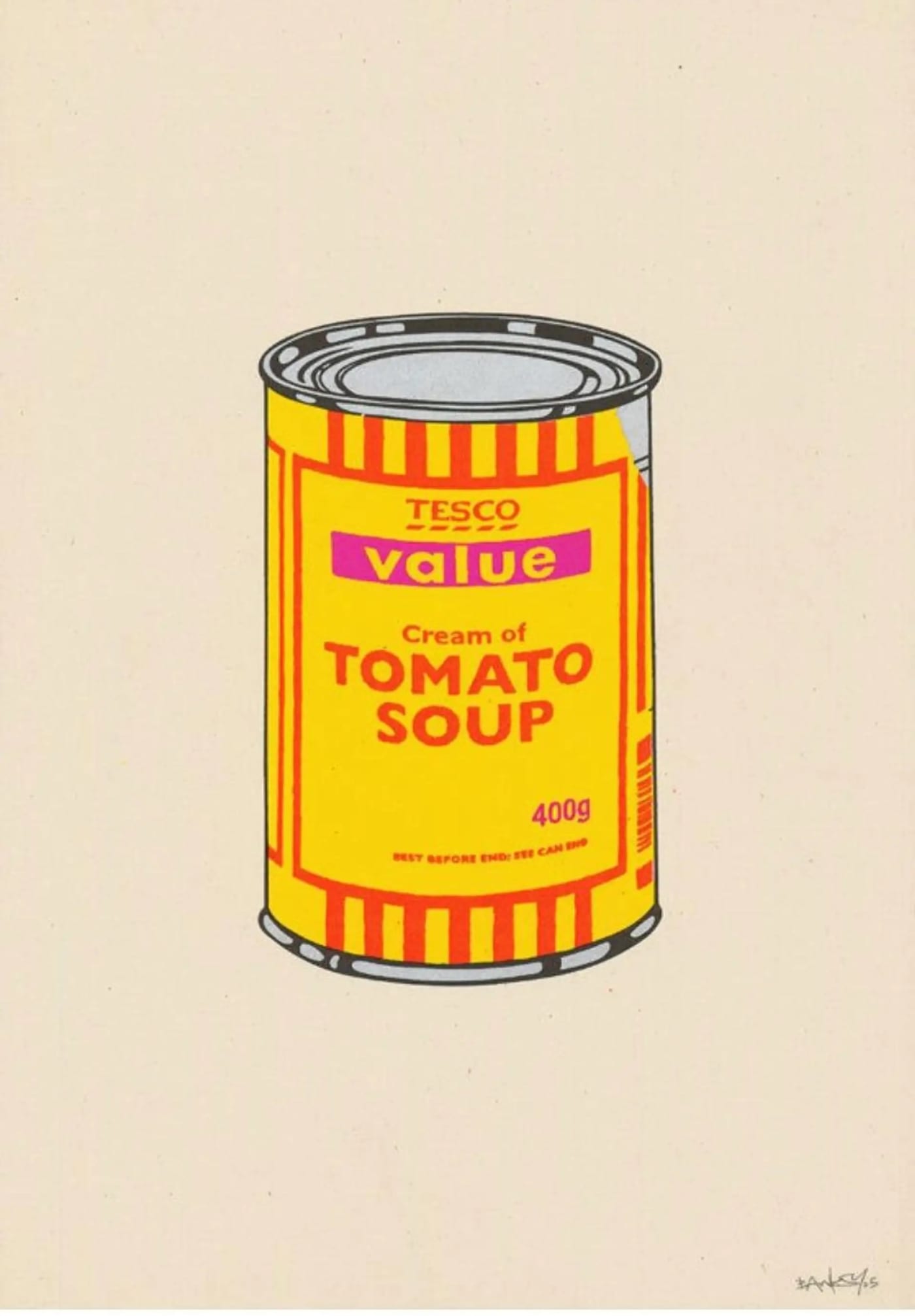 Banksy, Soup Can (Banana, Orange, Hot Pink) (Signed) , 2005