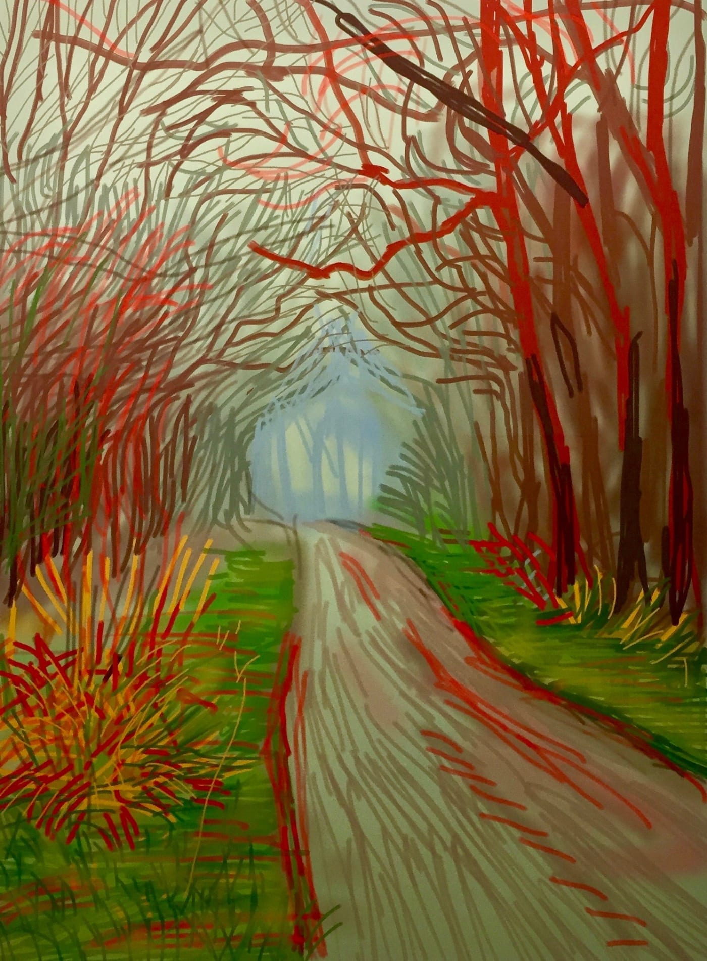 David Hockney, 13th of January, The Arrival of Spring in Woldgate, East Yorkshire, 2011