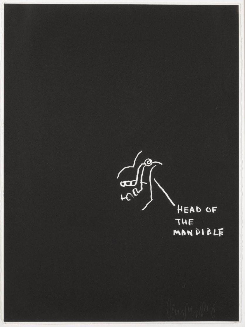 Jean-Michel Basquiat, Head Of Mandible, from Anatomy, 1982