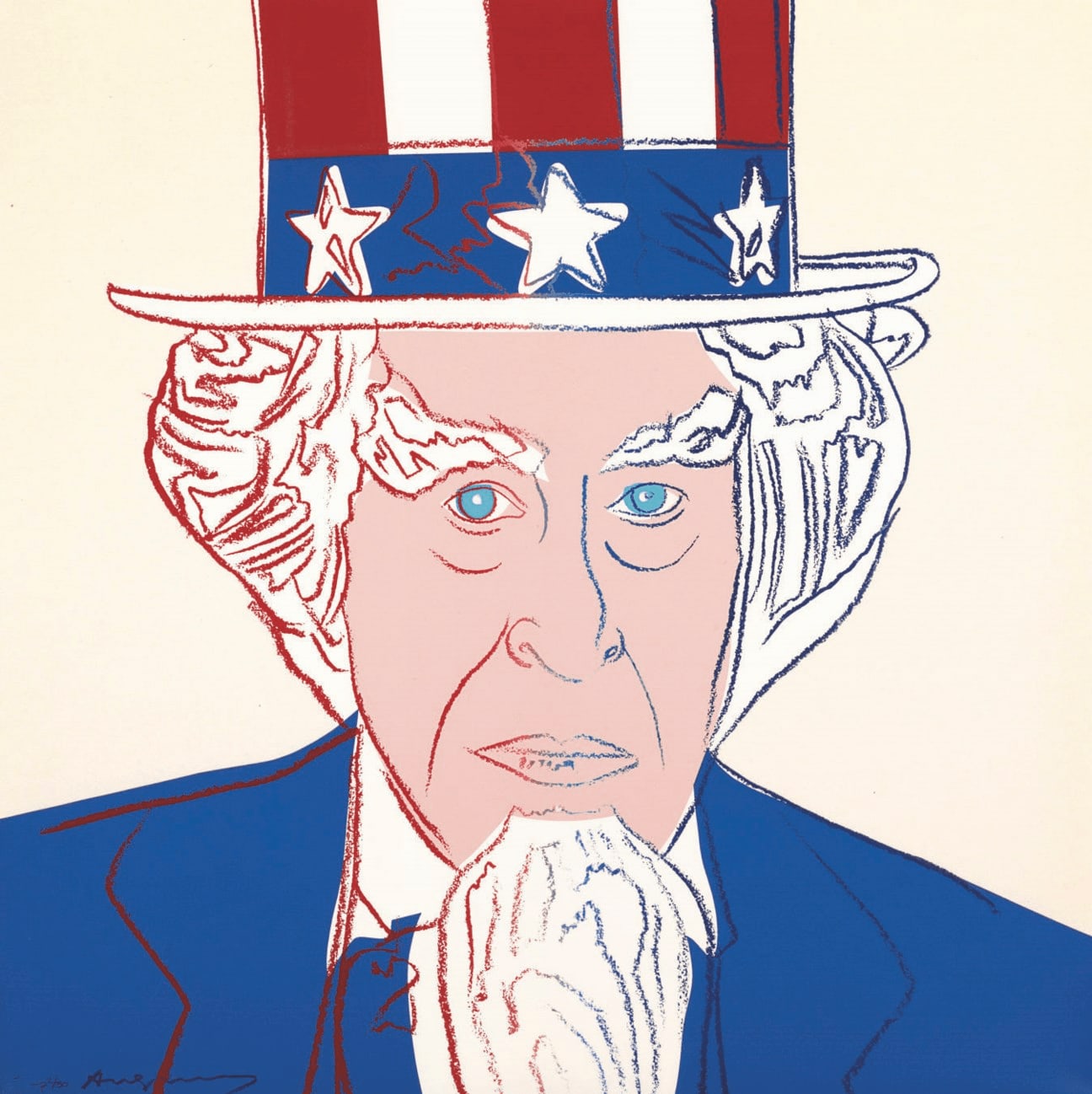 Andy Warhol, Uncle Sam Trial Proof TP 2/30 from Myths, 1981