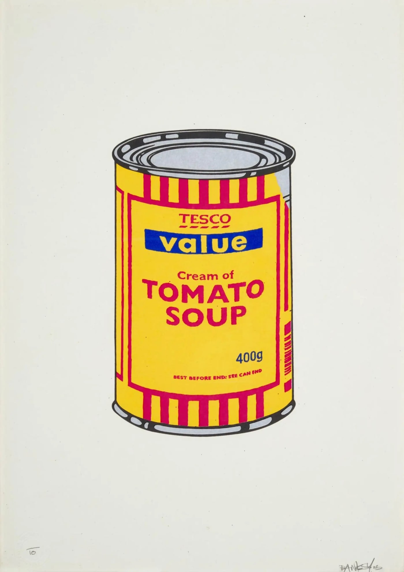 Banksy, Soup Can (Banana, Cherry, Blue) (Signed) , 2005