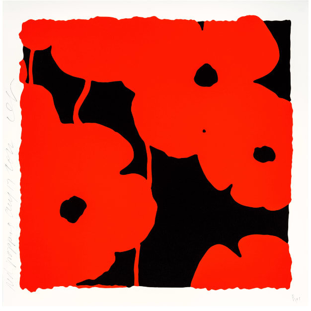 Donald Sultan, Red Poppies, Aug 17, 2022