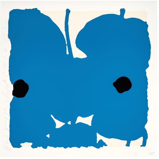 Donald Sultan, Blue Poppies, Sept 7, 2022