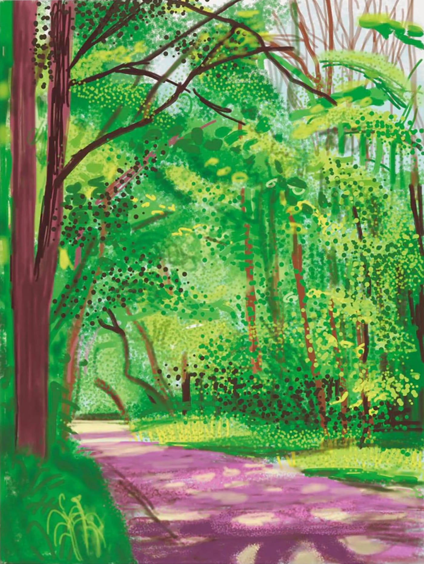 David Hockney, April 28th, The Arrival of Spring in Woldgate, East Yorkshire, 2011