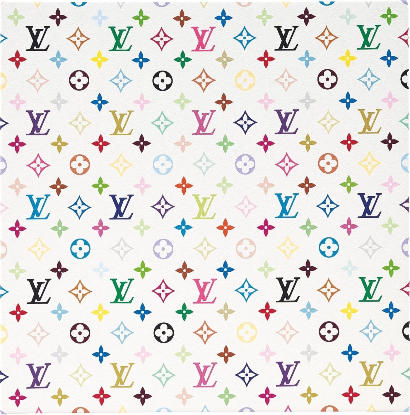 Takashi Murakami, Monogram Multicolour on White, 2007