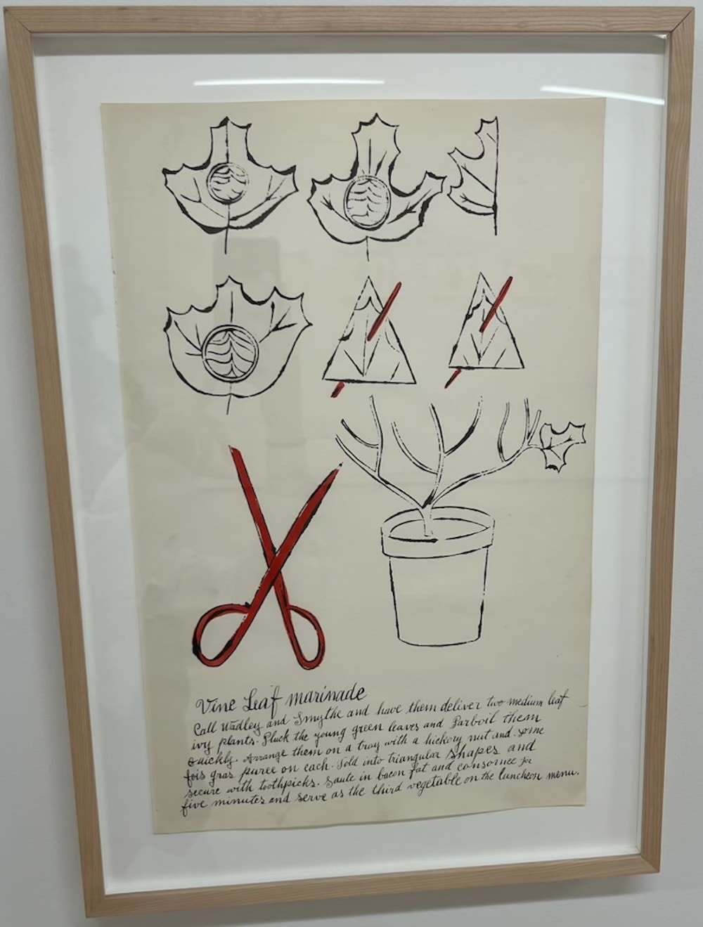 Andy Warhol, Vine Leaf Marinade F.S. IV 141A, from Wild Raspberries, 1959