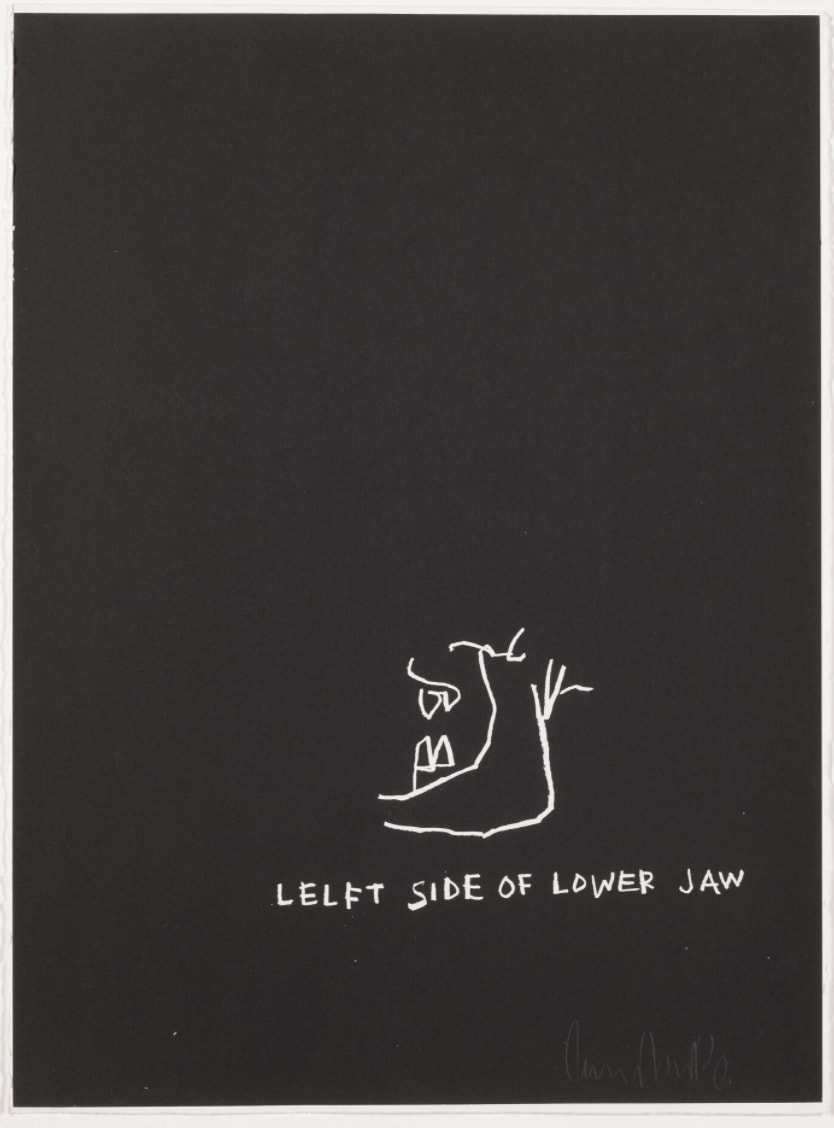 Jean-Michel Basquiat, Left Side of Lower Jaw, from Anatomy, 1982