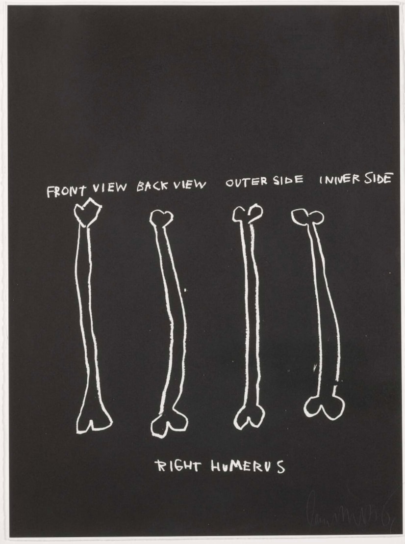 Jean-Michel Basquiat, Right Humerus, from Anatomy, 1982