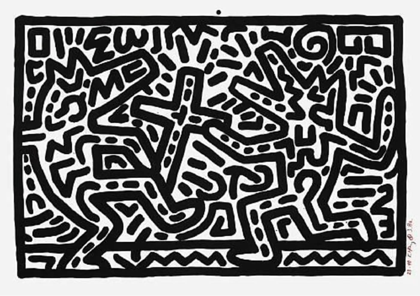 Keith Haring, Untitled V (Littmann PP. 21) , 1982