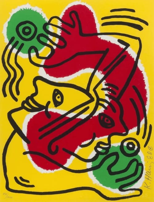 Keith Haring, Untitled (4 United Nations International Volunteer Day) (Littmann PP. 93), 1988
