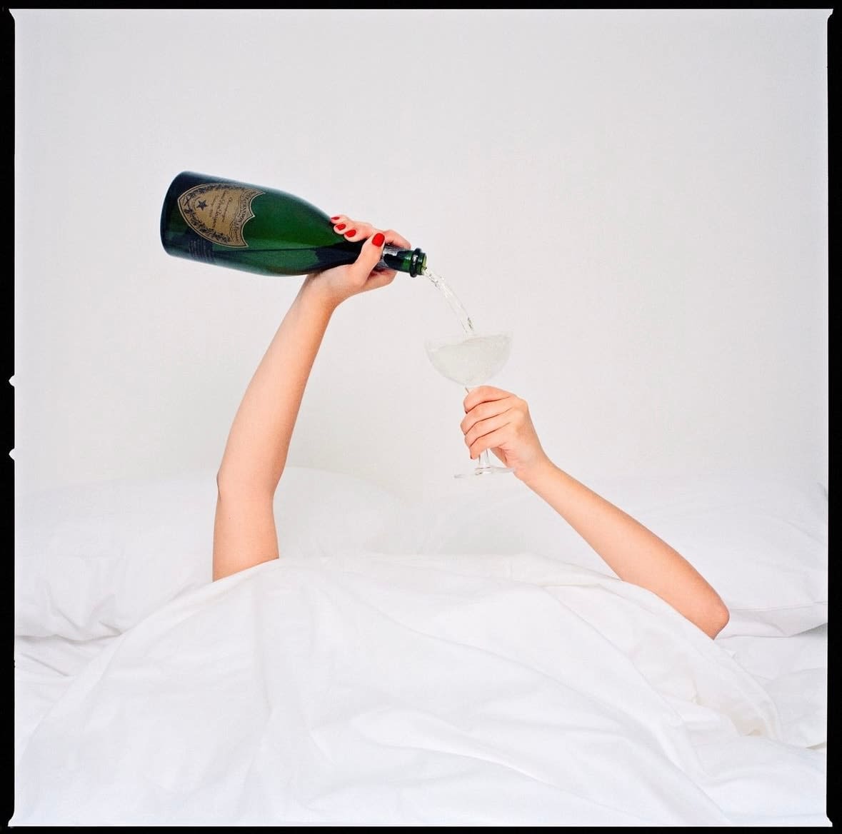 Tyler Shields, Champagne Hands, 2024