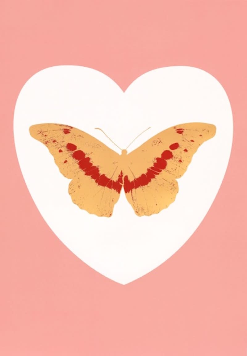 Damien Hirst, I Love You (White, Pink, Cool Gold, Poppy Red), 2015