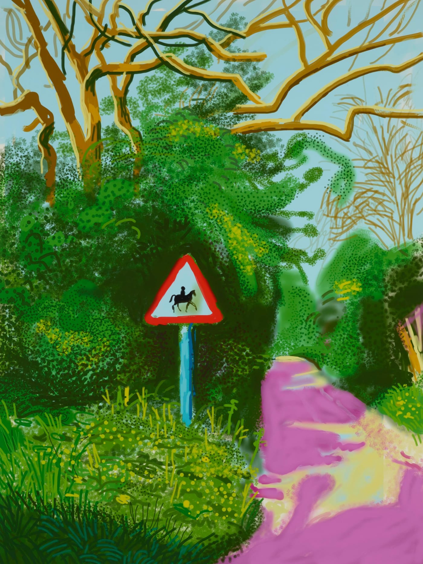 David Hockney, 5th May The Arrival of Spring in Woldgate, East Yorkshire in 2011, 2011
