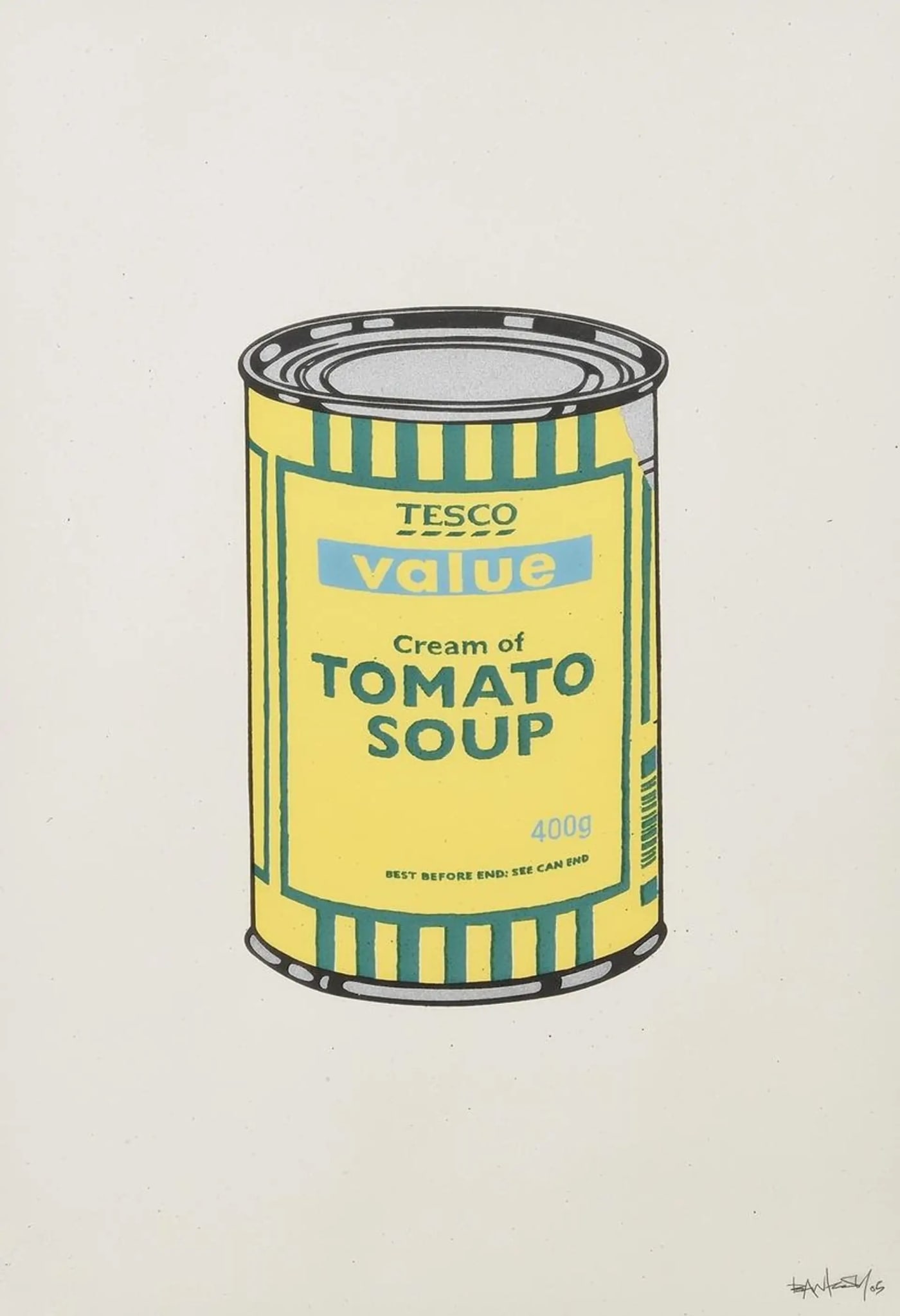 Banksy, Soup Can (Yellow, Emerald, Sky Blue) (Signed) , 2005