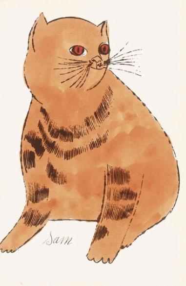 Andy Warhol, F.S. IV 61A, from 25 Cats Named Sam, ca . 1954