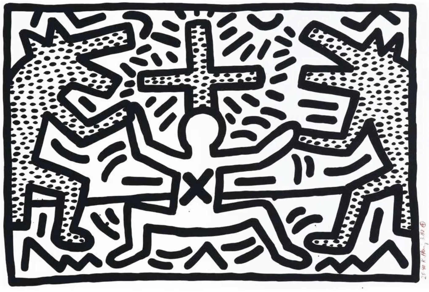 Keith Haring, Untitled II (Littmann PP. 19) , 1982