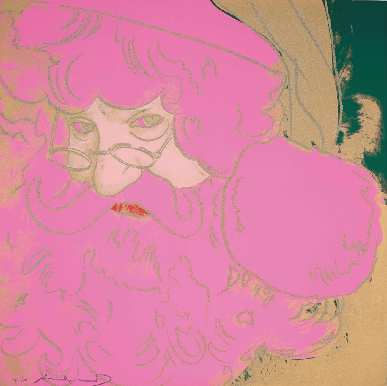 Andy Warhol, Santa Claus Trial Proof TP 17/30 from Myths, 1981