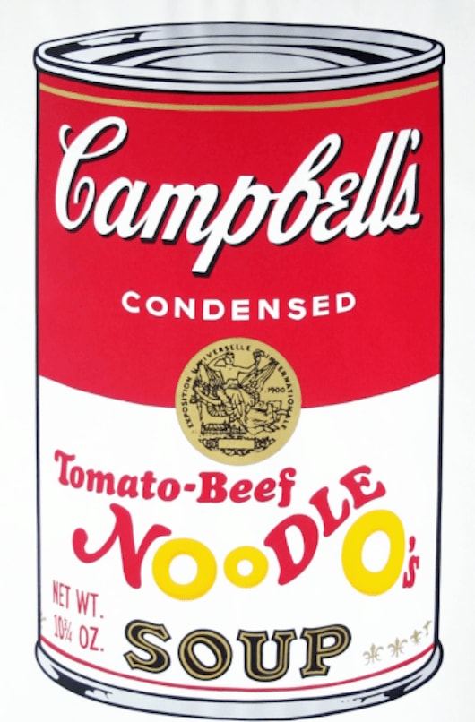 Andy Warhol, Tomato Beef Noodle O's Soup, F.S. II 61, from Campbell's Soup II, 1969