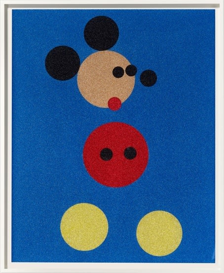 Damien Hirst, Mickey (Blue Glitter) - Large, 2016