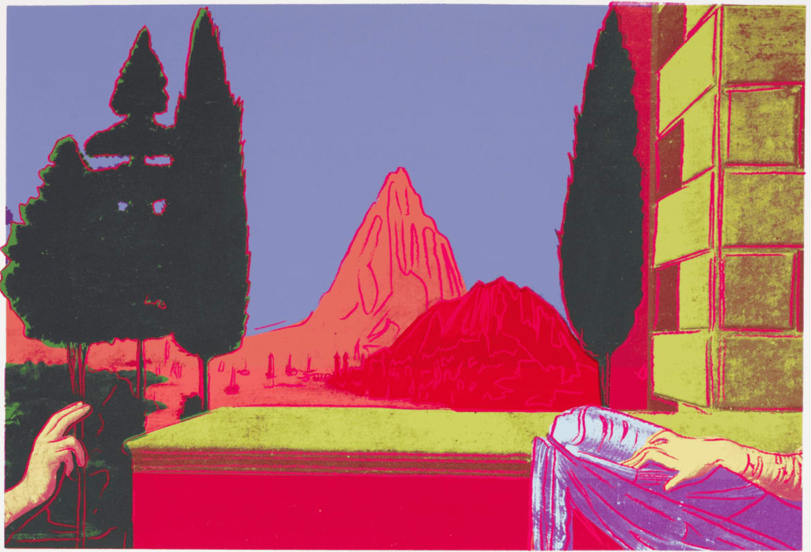 Andy Warhol, Details of Renaissance Paintings (Leonardo da Vinci, the Annunciation, 1472) (F.S. II 323), 1984