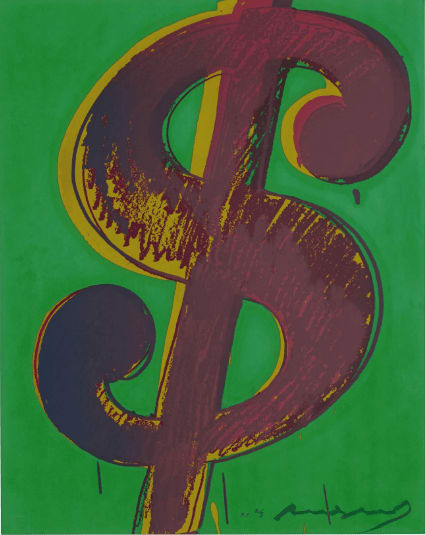 Andy Warhol, Single Dollar $ (1) F.S. IIA 274-279, 1982