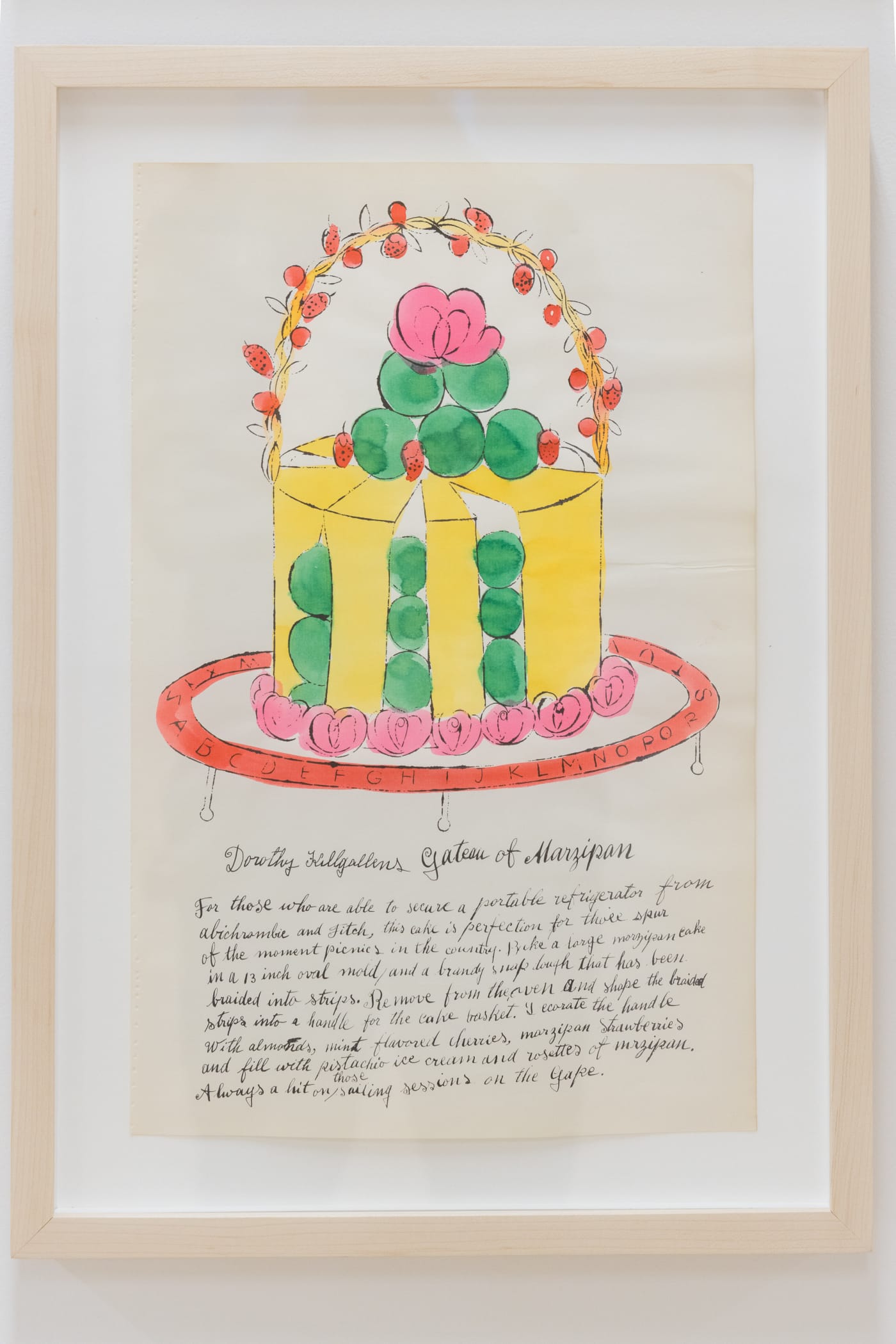 Andy Warhol, Dorothy Killgallens Gateau Of Marzipan F.S. IV 139A, from Wild Raspberries, 1959