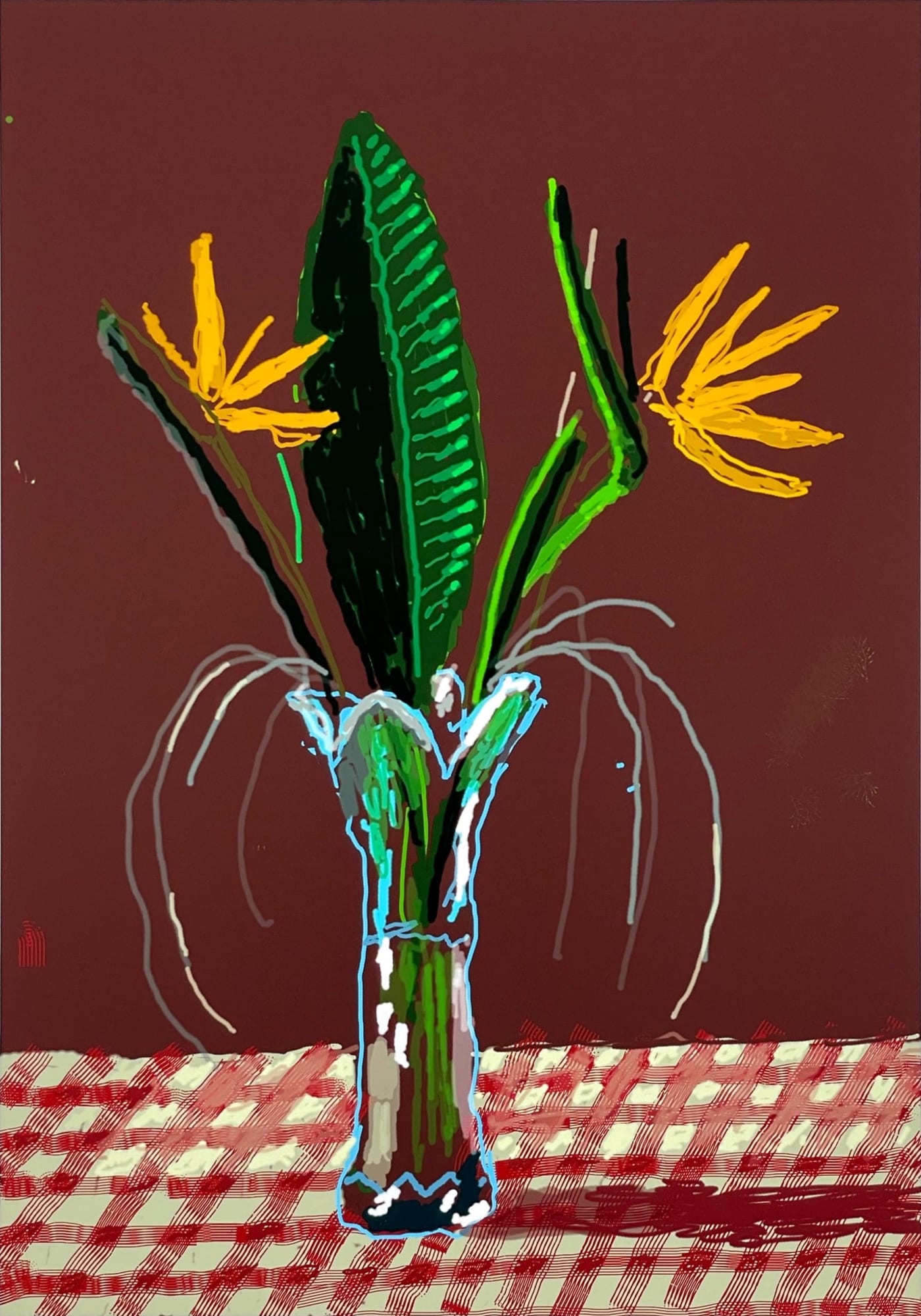 David Hockney, 26th March, Exotic Flowers, 2021