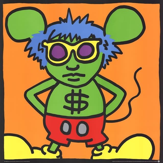 Keith Haring, Andy Mouse 4, 1986