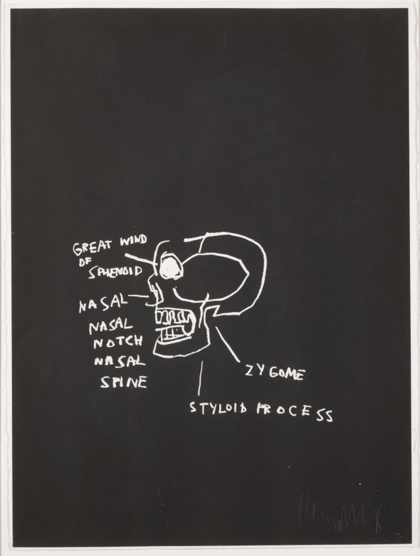 Jean-Michel Basquiat, Great Wind of Sphenoid, from Anatomy, 1982