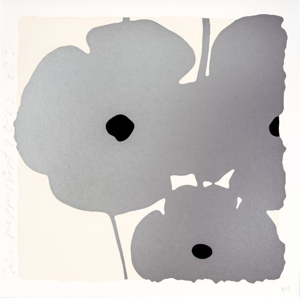 Donald Sultan, Silver Poppies, Sept 7, 2022