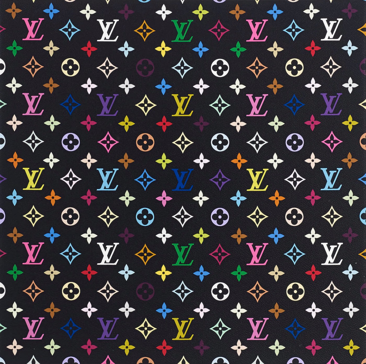 Takashi Murakami, Monogram Multicolour on Black, 2007