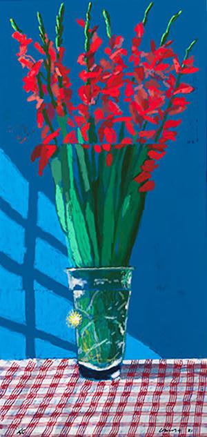 David Hockney, 27th July, Some Gladioli, 2021