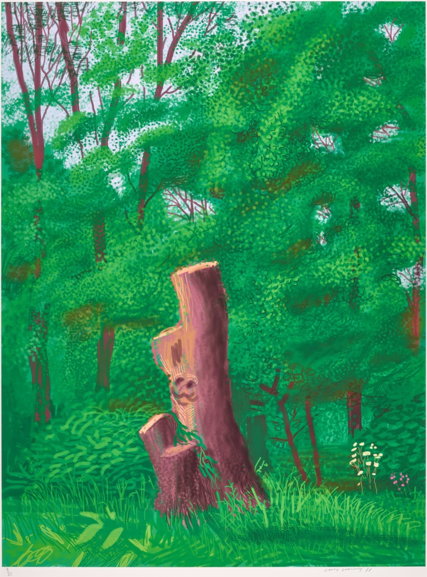 David Hockney, 22nd May, The Arrival of Spring in Woldgate, 2011