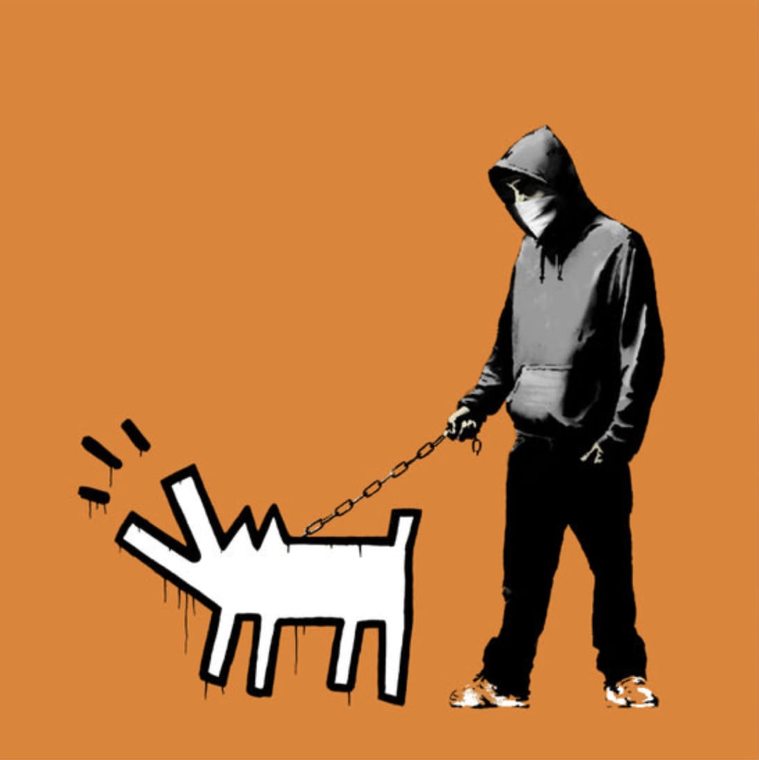 Banksy, Choose Your Weapon Dark Orange , 2010