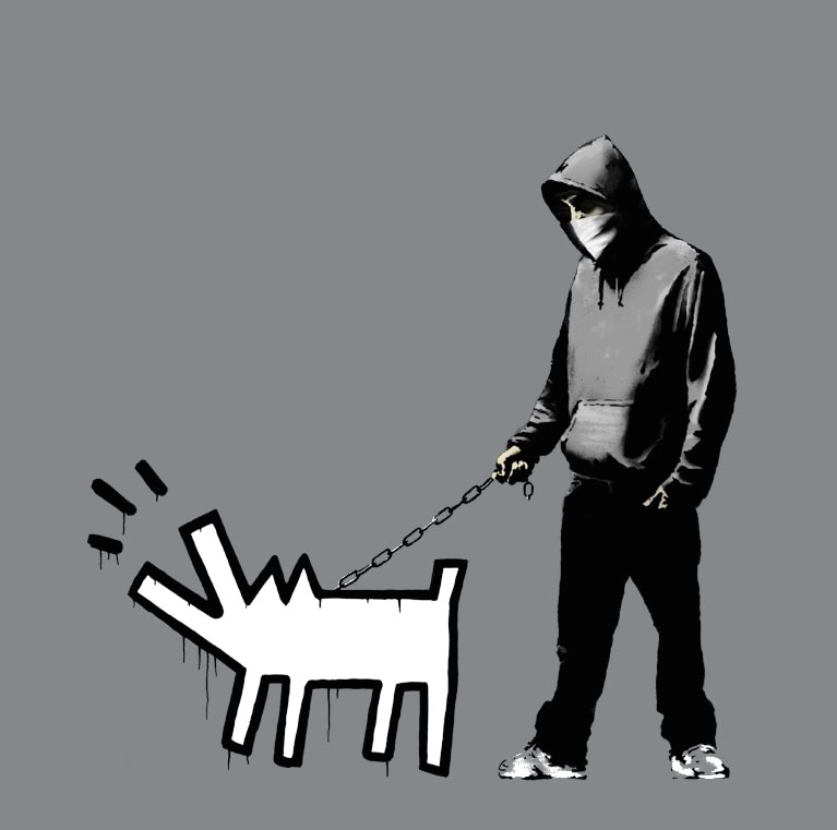 Banksy, Choose Your Weapon Grey , 2010